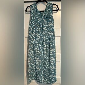 St. John Teal and White Maxi Skirt